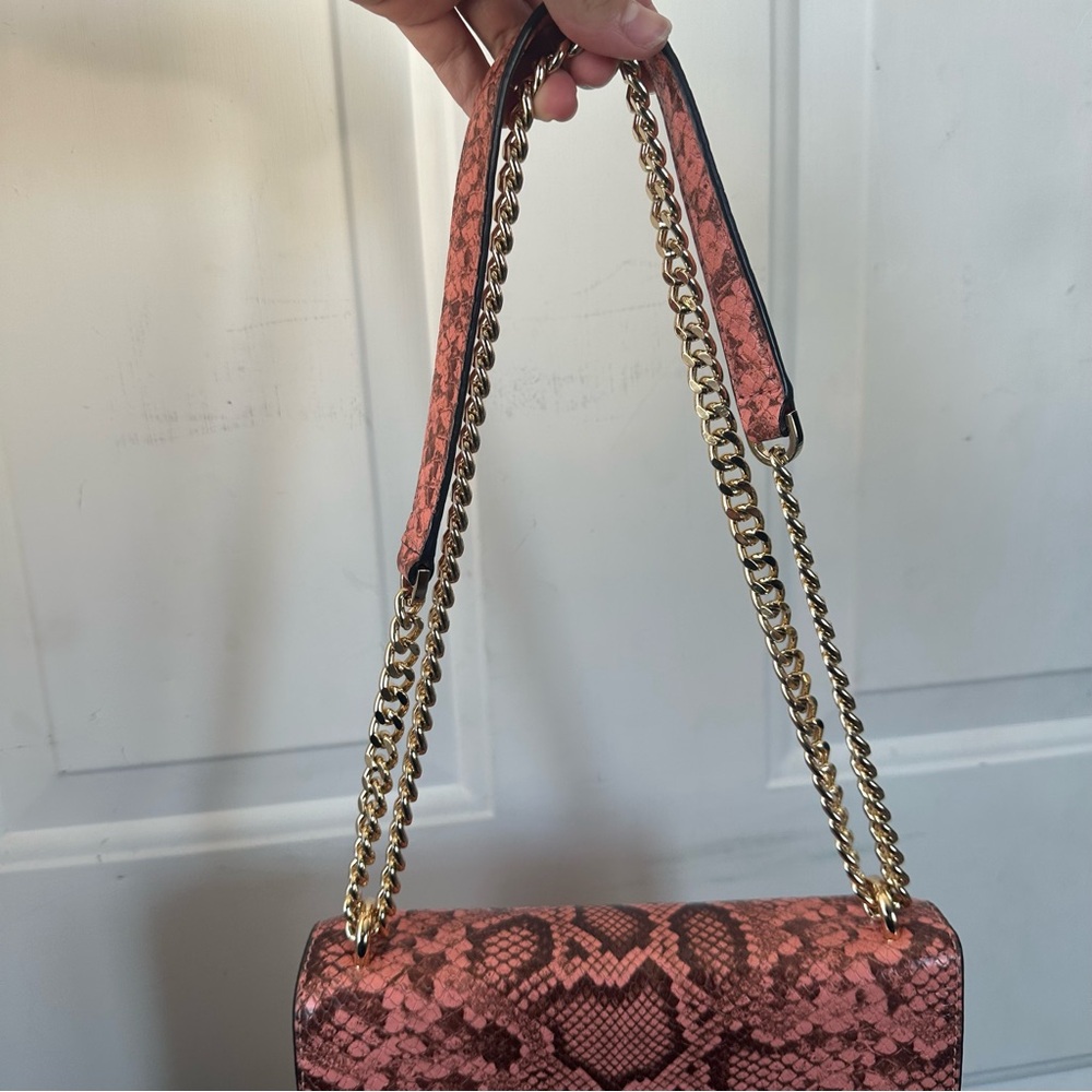 Michael Kors Turnlock Small Snake Python Embossed… - image 2